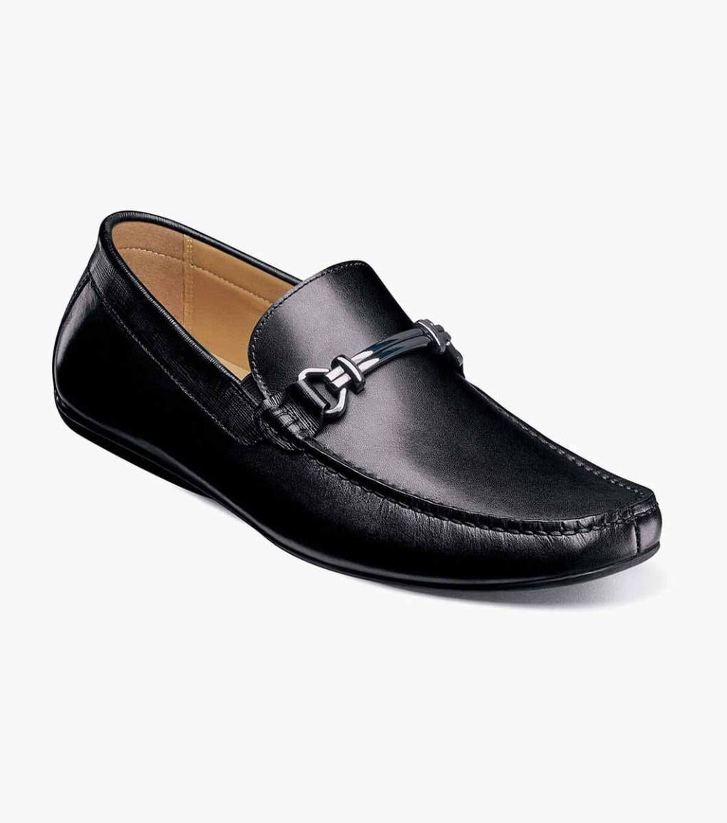 Dubino Moc Toe Bit Loafer Black | Men Florsheim Dress Shoes
