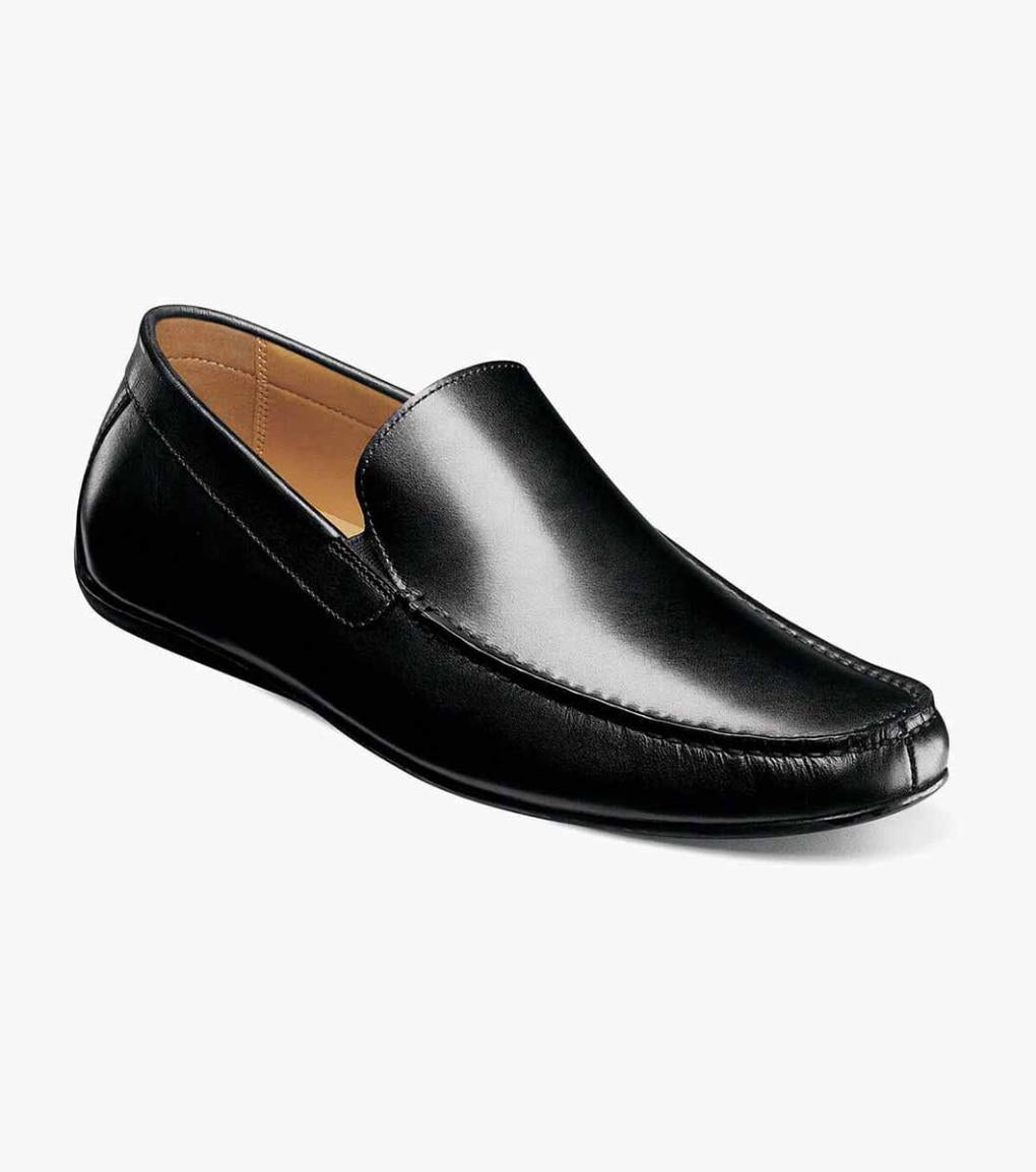 Dubino Moc Toe Venetian Slip On Black | Men Florsheim Dress Shoes