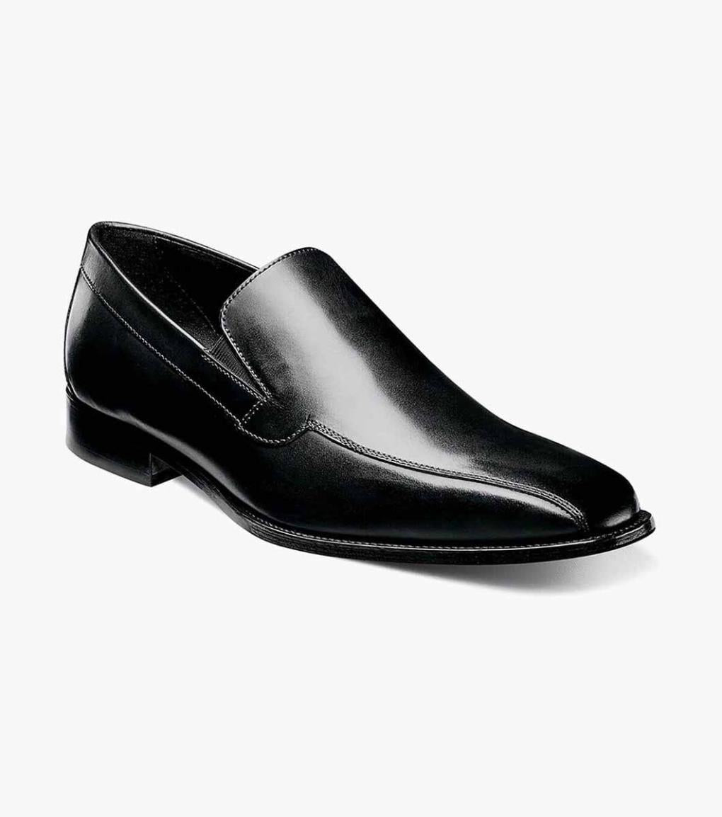 Jacobi Bike Toe Slip On Black | Men Florsheim Dress Shoes